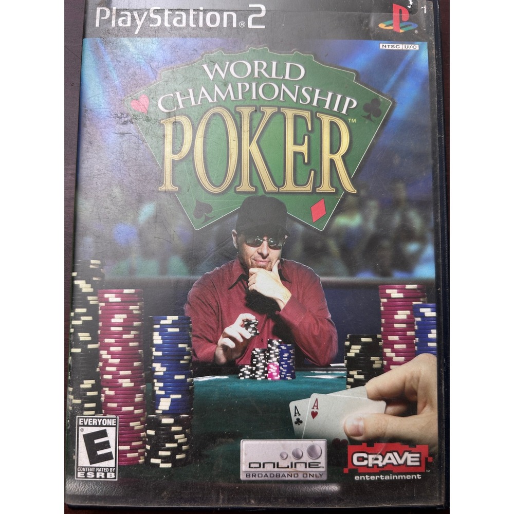 World Championship Poker Sony PlayStation 2 PS2 2004 Crave SLUS-21028 CIB